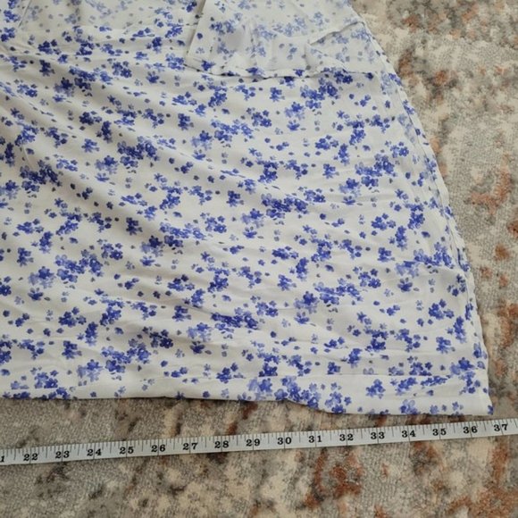 Forever 21 Blue Forget-Me-Not Flower Dress - Size Extra Large - Picture 6 of 8